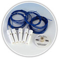 5 навесных электродов в защитном кожухе из пластика и держатели электродов. 3 м кабель.