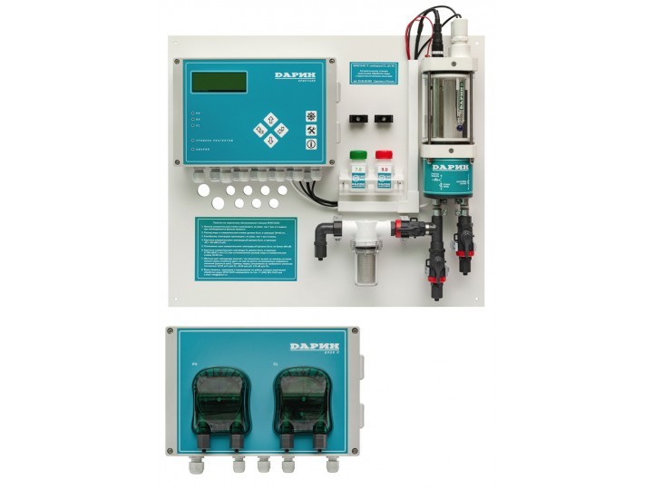 Автоматическая станция дозирования c перистальтическими насосами Кристалл П Свободный хлор, рН